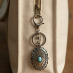 Western Turquoise Flower Keychain - Type 4