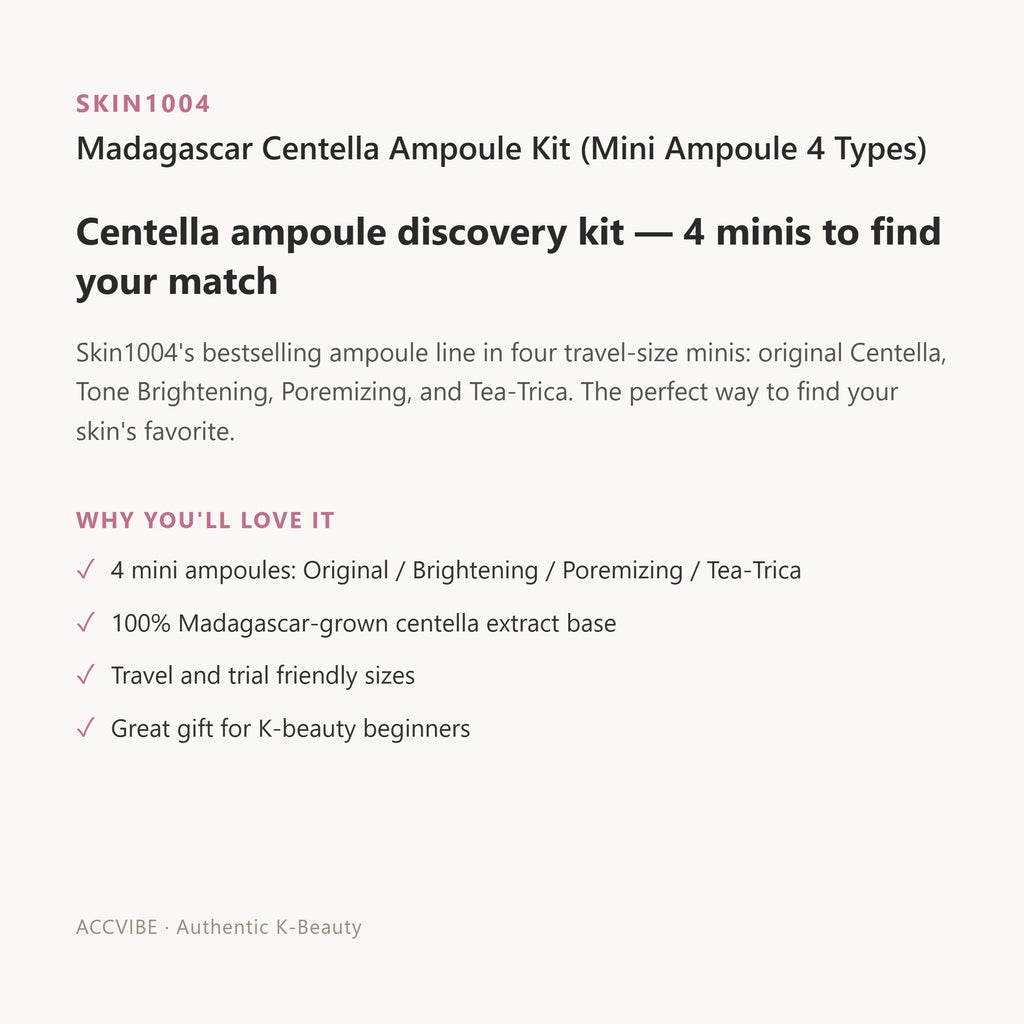 Skin1004 Madagascar Centella Ampoule Kit (Mini Ampoule 4 Types) – Korean serum/ampoule (view 1)