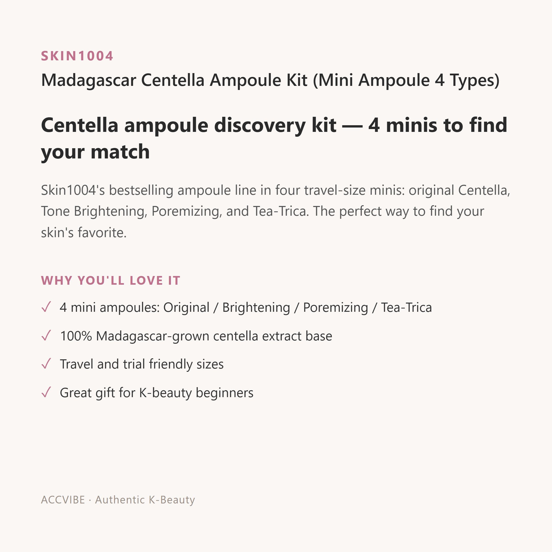 Madagascar Centella Ampoule Kit (Mini Ampoule 4 Types)