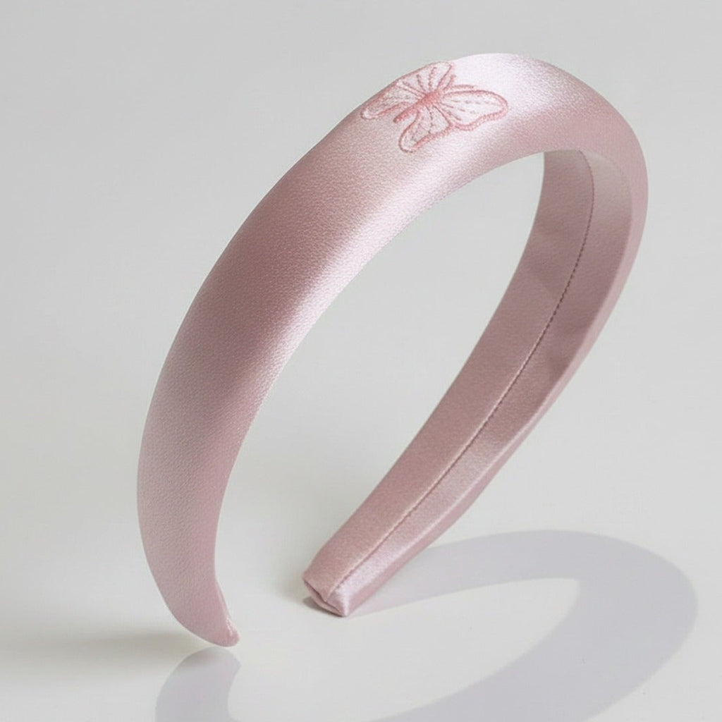 Pearl Lace Padded Headband - Pink – hair accessories (view 1)