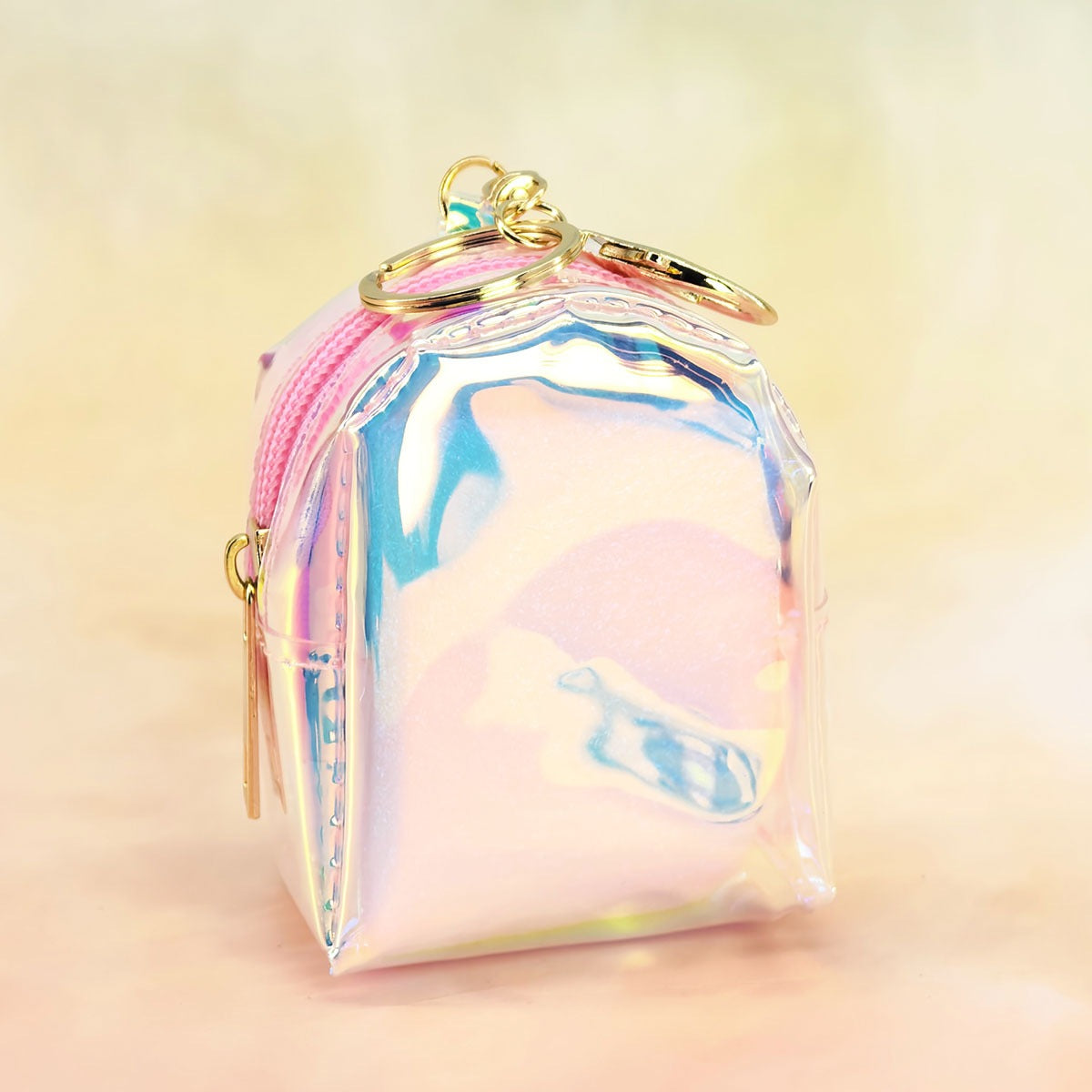 Holographic Bow Coin Purse Keychain Mini Storage Bag - Type 8