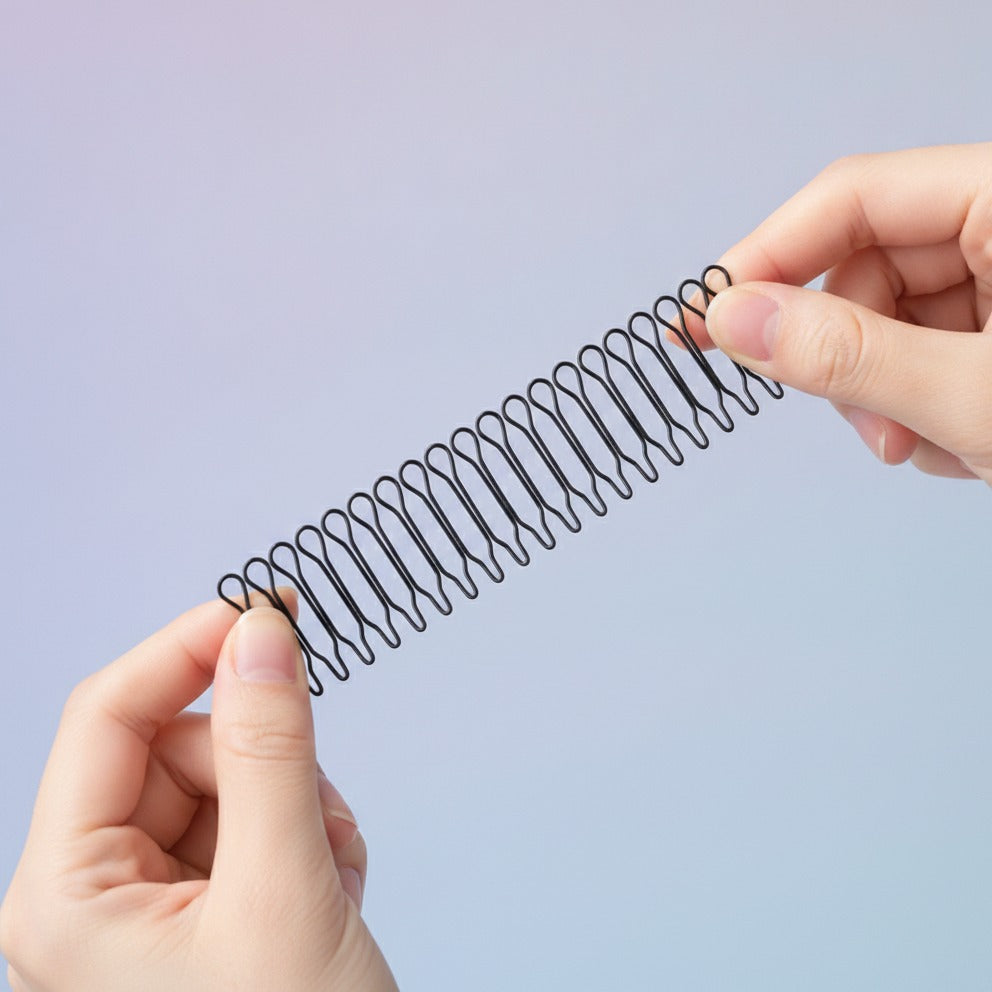 Wavy Hair Claw Clip - Black Small