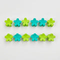 Flower Hair Clips Set - Green Flowers – hair accessories (view 1)