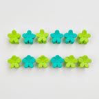 Flower Hair Clips Set - Green Flowers – hair accessories (view 1)