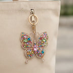 Sparkly Butterfly Keychain - Multicolor