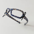 Plaid Padded Headband - Blue Plaid