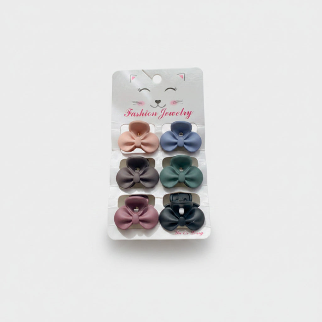 Mini Claw Clips Six-Pack Set Mauve