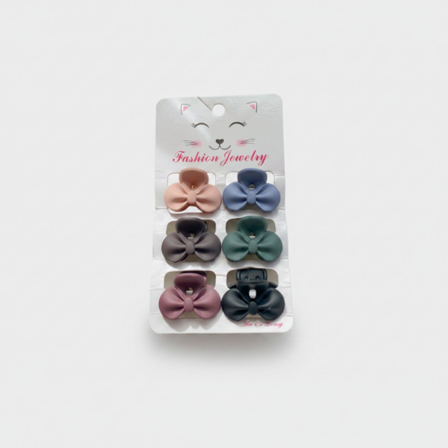 Mini Claw Clips Six-Pack Set Mauve
