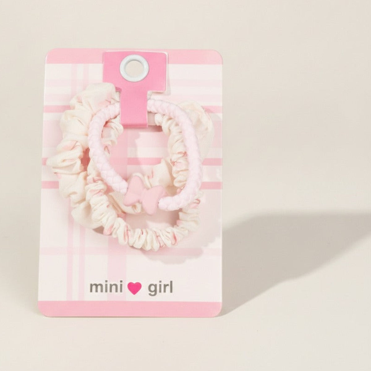 Ruched Fabric Hair Clip Set Pink – hair accessories (view 1)