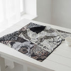 Leopard Polka Dot Satin Scarf - Dark Coffee
