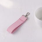 Textured Keychain Pouch Kit - Silver Hook Pink
