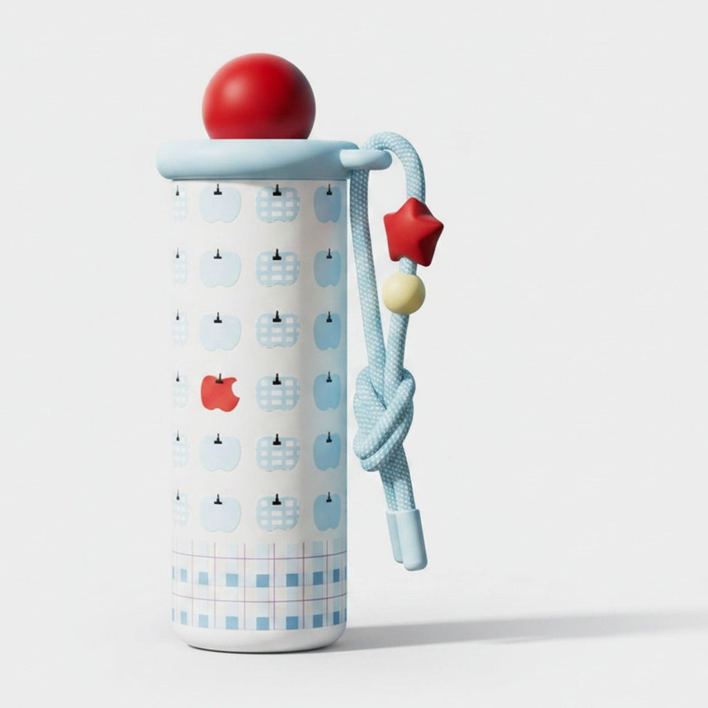 Baby Blue Apple Tumbler With Hanging Charms – novelty & toys (view 1)