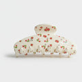 Floral Rose Cream Hair Claw Clip – hair accessories (view 1)