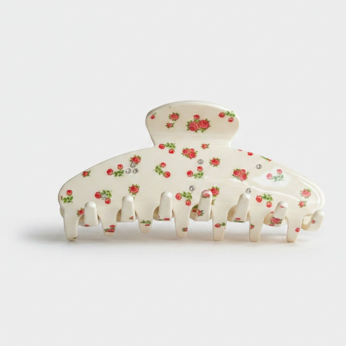 Floral Rose Cream Hair Claw Clip – hair accessories (view 1)
