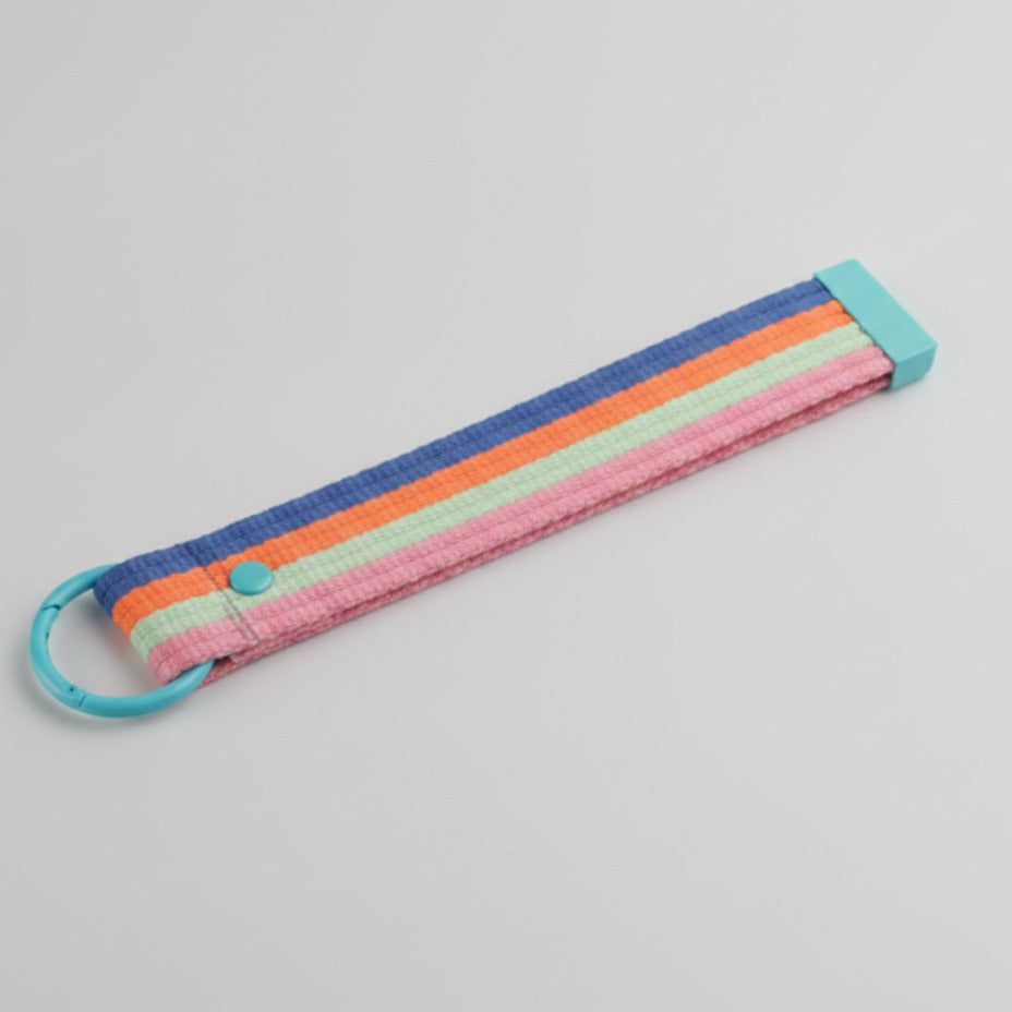Fabric Keychain DIY Kit Set - Multi-color Striped (No.10)