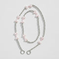 Double Heart Pearl Keychain - Pink