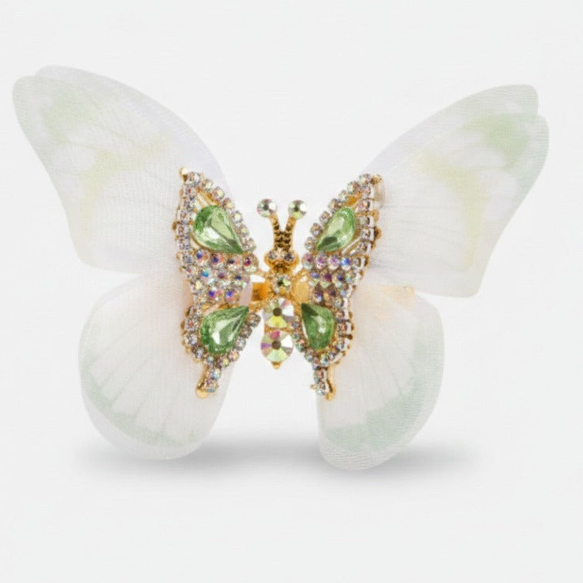 Sparkly Butterfly Hair Claw - Green
