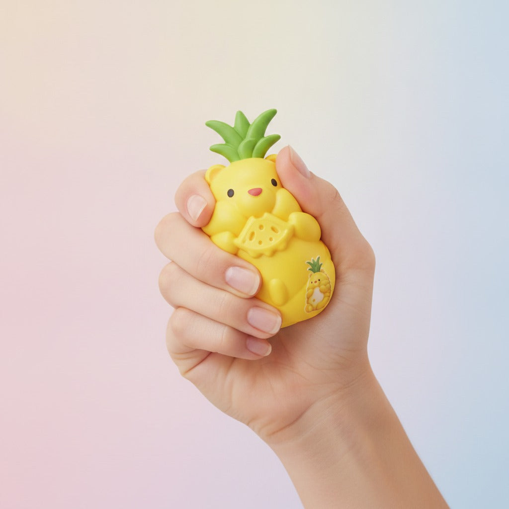 Scented SoftMart Pineapple Squishy Fun Toy - squeeze in hand