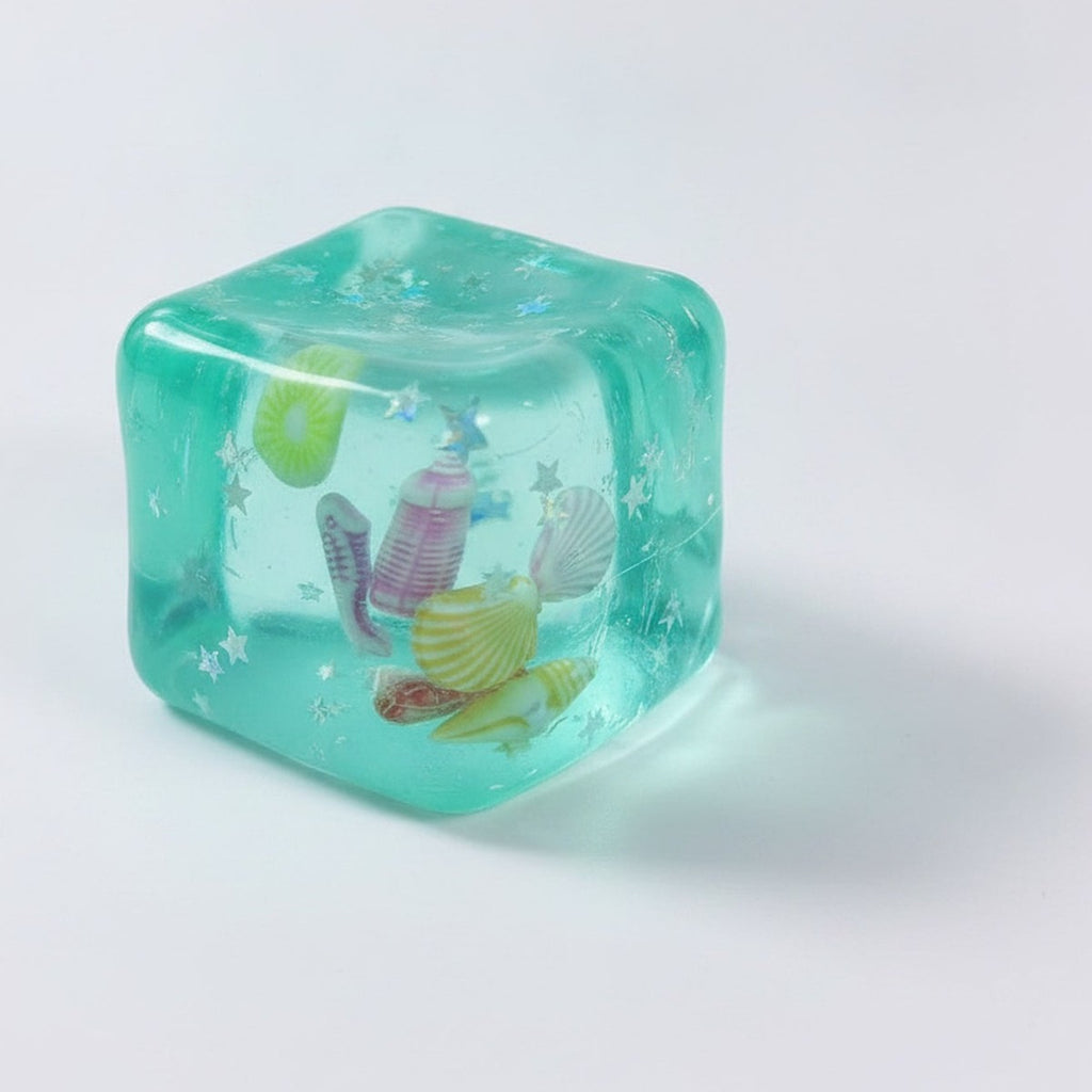 Ocean Creatures Squishy Cube - Mint Ocean