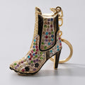 Rhinestone Cowboy Boot Keychain - Multicolor