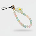 Pastel Beaded Flower Acrylic Keyring Charm – novelty & toys (view 1)