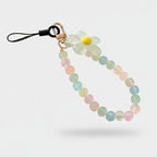 Pastel Beaded Flower Acrylic Keyring Charm – novelty & toys (view 1)