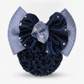 Oversized Bow Hair Claw - Navy Blue