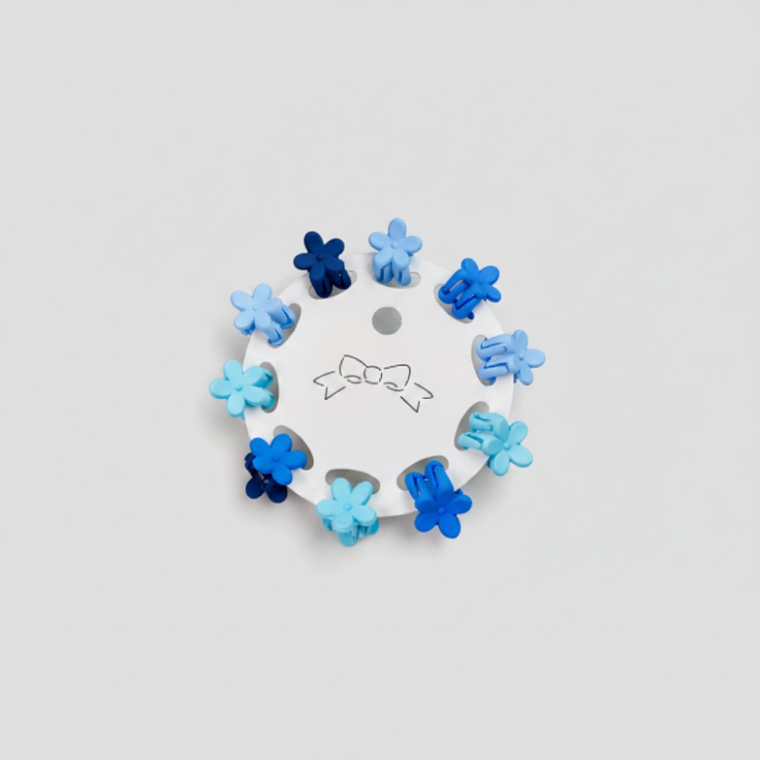 Blue Flower Hair Clips Set Blue Flowers