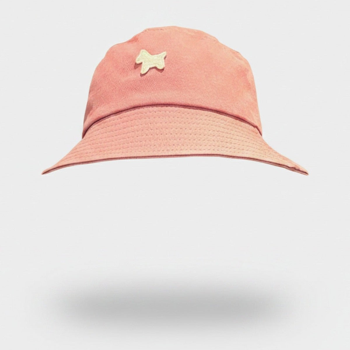Coral Bucket Hat With Dog Motif Charm – apparel accessories (view 1)