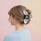 Heart Charm Claw Clip - Lace & Leopard