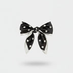 Polka Dot Bow Hair Clip Scarf Pink Polka Dot