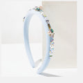 Pearl Beaded Rhinestone Headband - Blue – hair accessories (view 1)