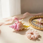 Shell Claw Hair Clip - Pink & Gold
