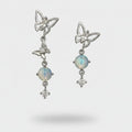 Butterfly Opal Stone Rhinestone Dangle Earrings – jewelry (view 1)