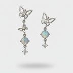 Butterfly Opal Stone Rhinestone Dangle Earrings – jewelry (view 1)