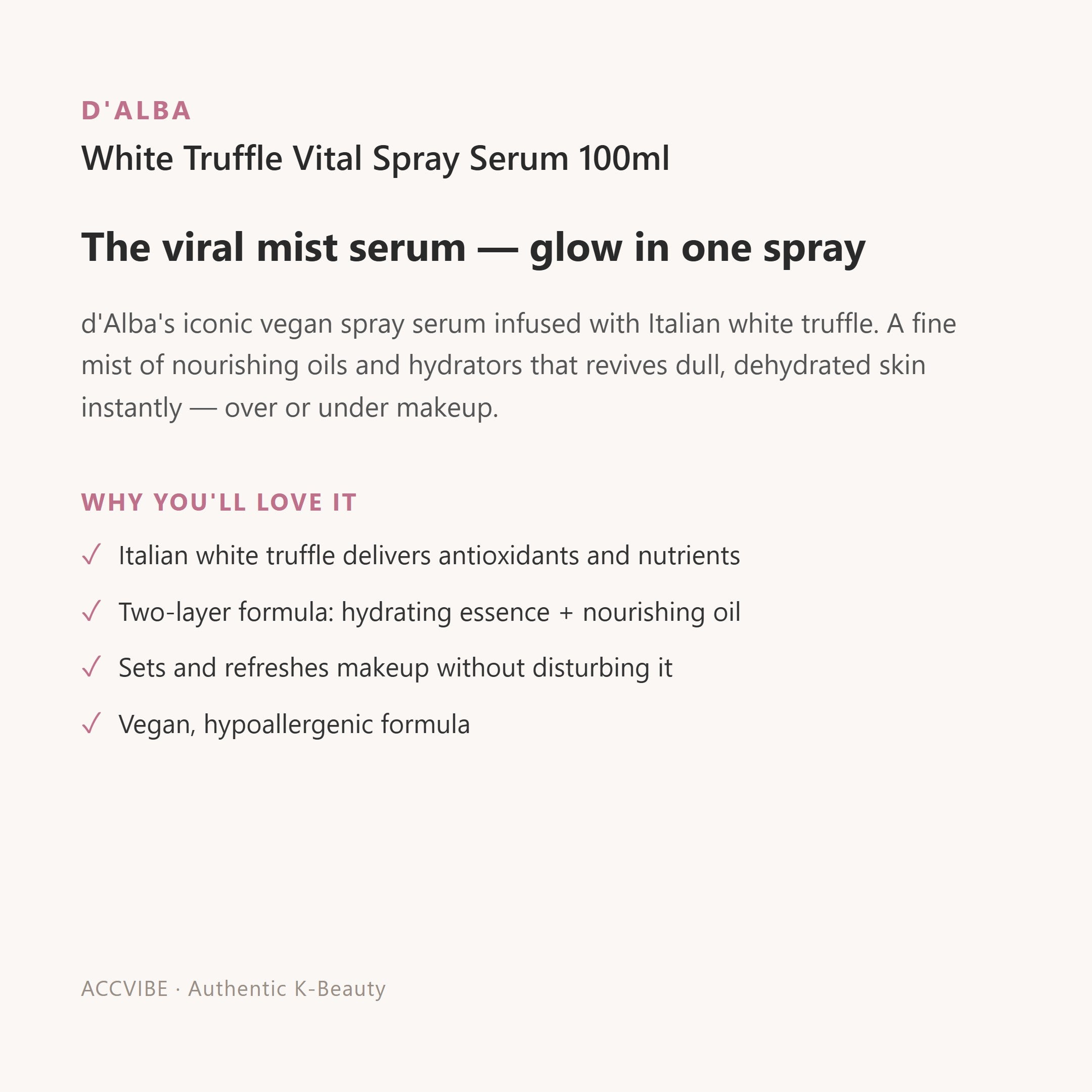 White Truffle Vital Spray Serum 100ml