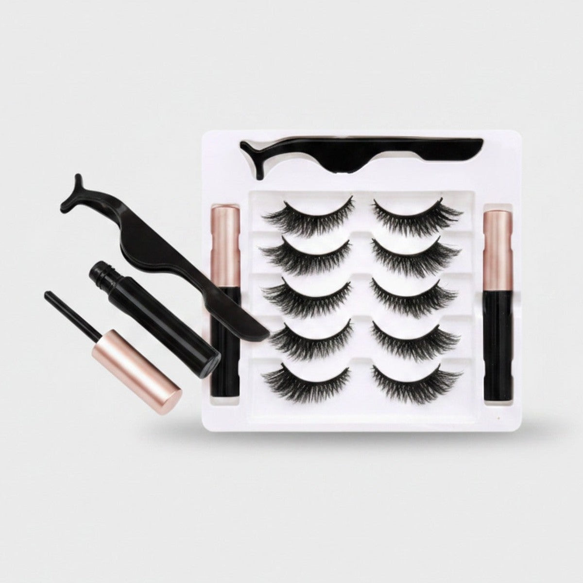 Magnetic Eyeliner False Lashes Kit Set – Korean beauty tool (view 1)