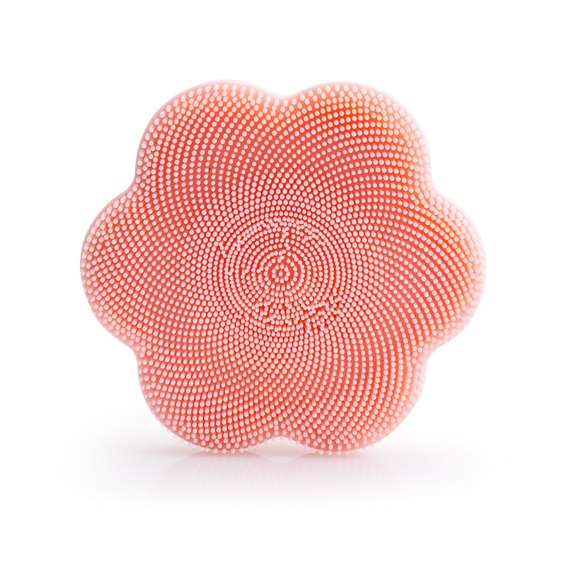 Flower-shaped facial cleansing brush - Pink 1