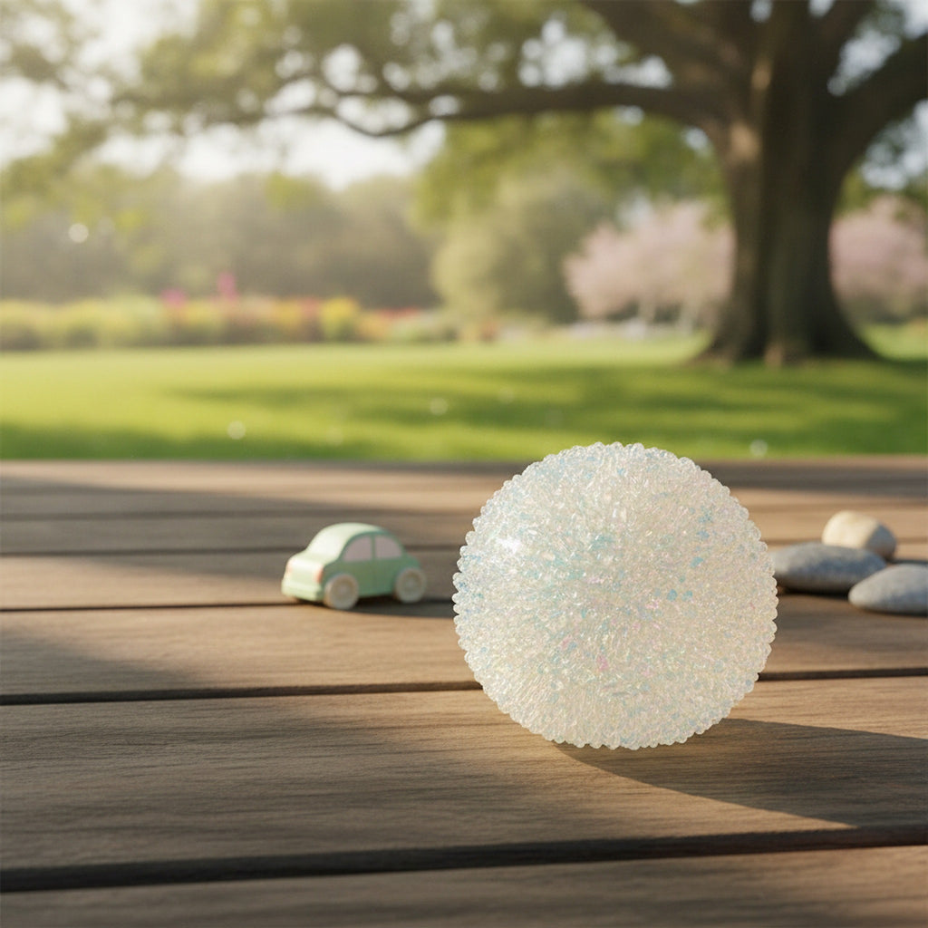 Sparkling Texture Squishy Ball - Clear