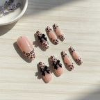 Leopard Bow Press-On Nails - Type 5