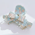 Beaded Hair Claw Clip - Blue Pink 9.6cm – hair accessories (view 1)