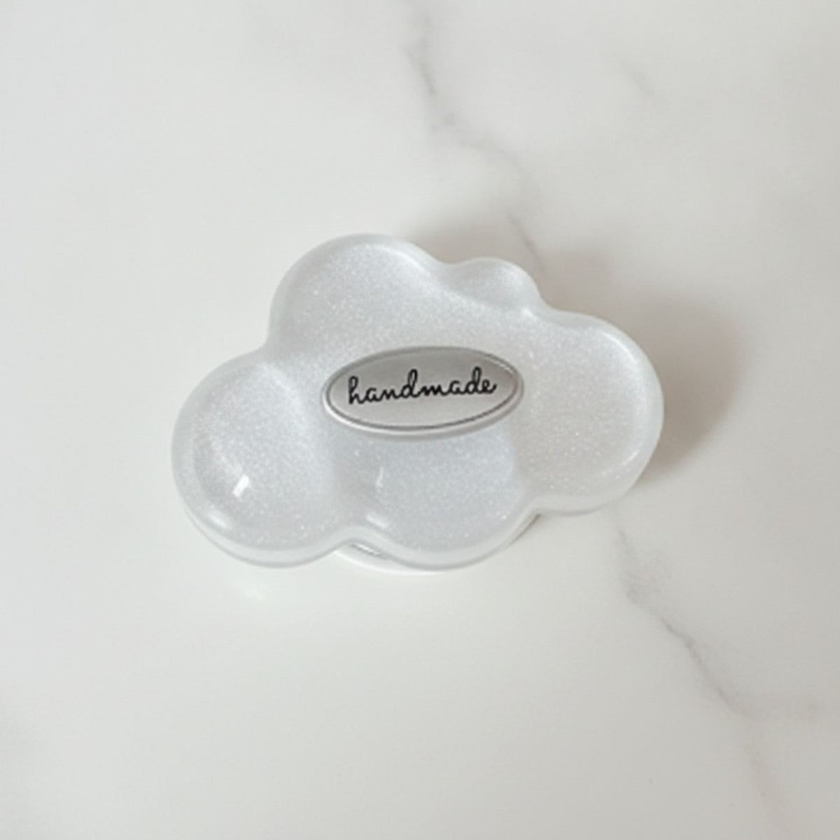 Cloud Grip Phone Stand - Shimmer White
