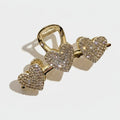 Gold Rhinestone Heart Hair Claw Clip – hair accessories (view 1)
