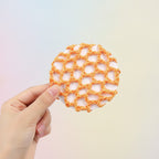 Crochet Mesh Hair Net - Orange