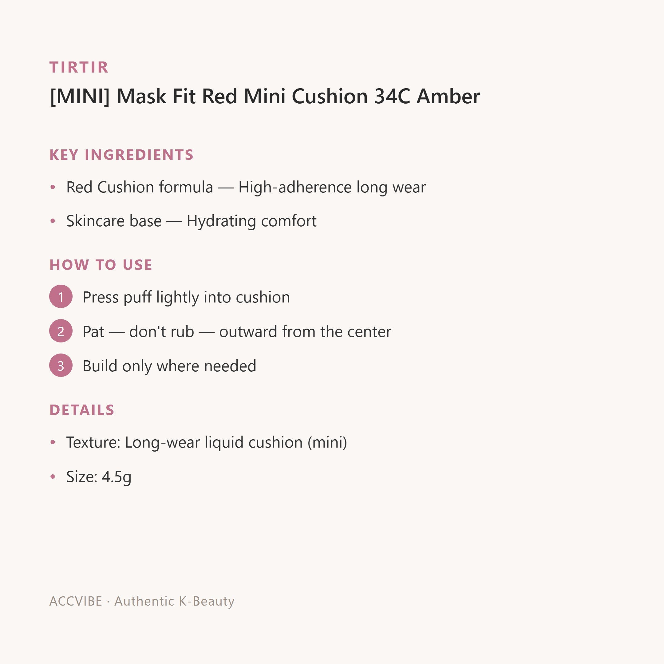 Mask Fit Red Mini Cushion