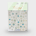 Blue Heart Gold Star Nail Art Stickers – Korean nail care (view 1)