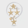 Pearl Beaded Starfish Gold Jewelry Set Ring (view 1)