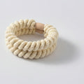 Cream Twisted Rope Hair Scrunchie – hair accessories (view 1)