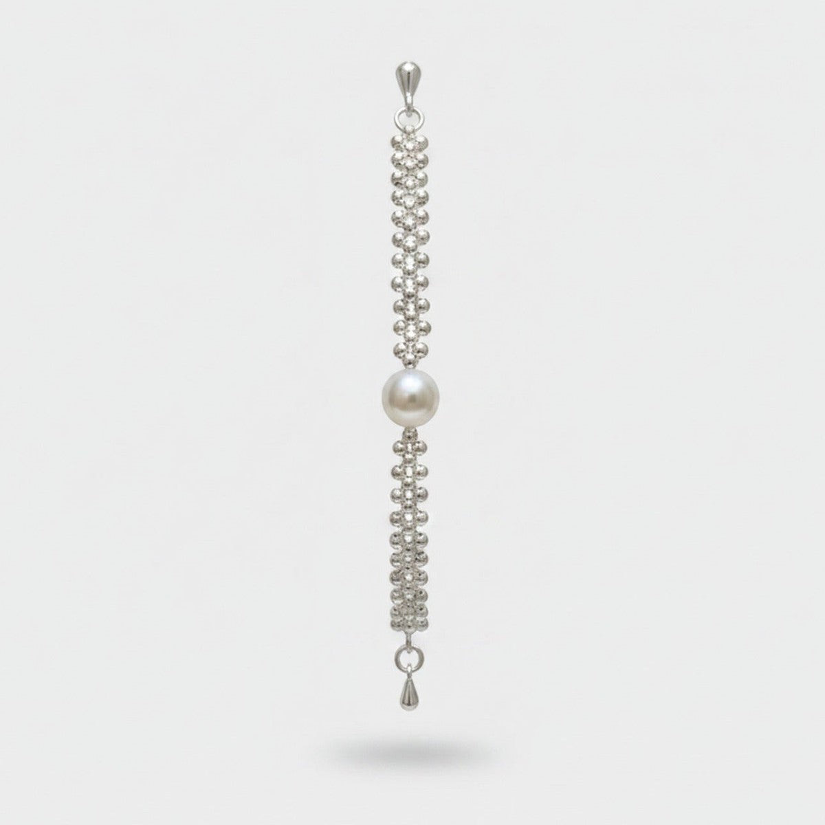 Pearl And Rhinestone Beaded Chain Pendant – jewelry (view 1)