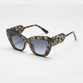 Oversized Bug Eye Sunglasses - Speckled Black & Tan